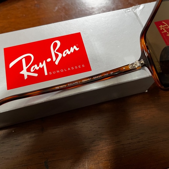 Ray-Ban polarized Square II sunglasses (RB1973). Polished havana/brown - Picture 3 of 5
